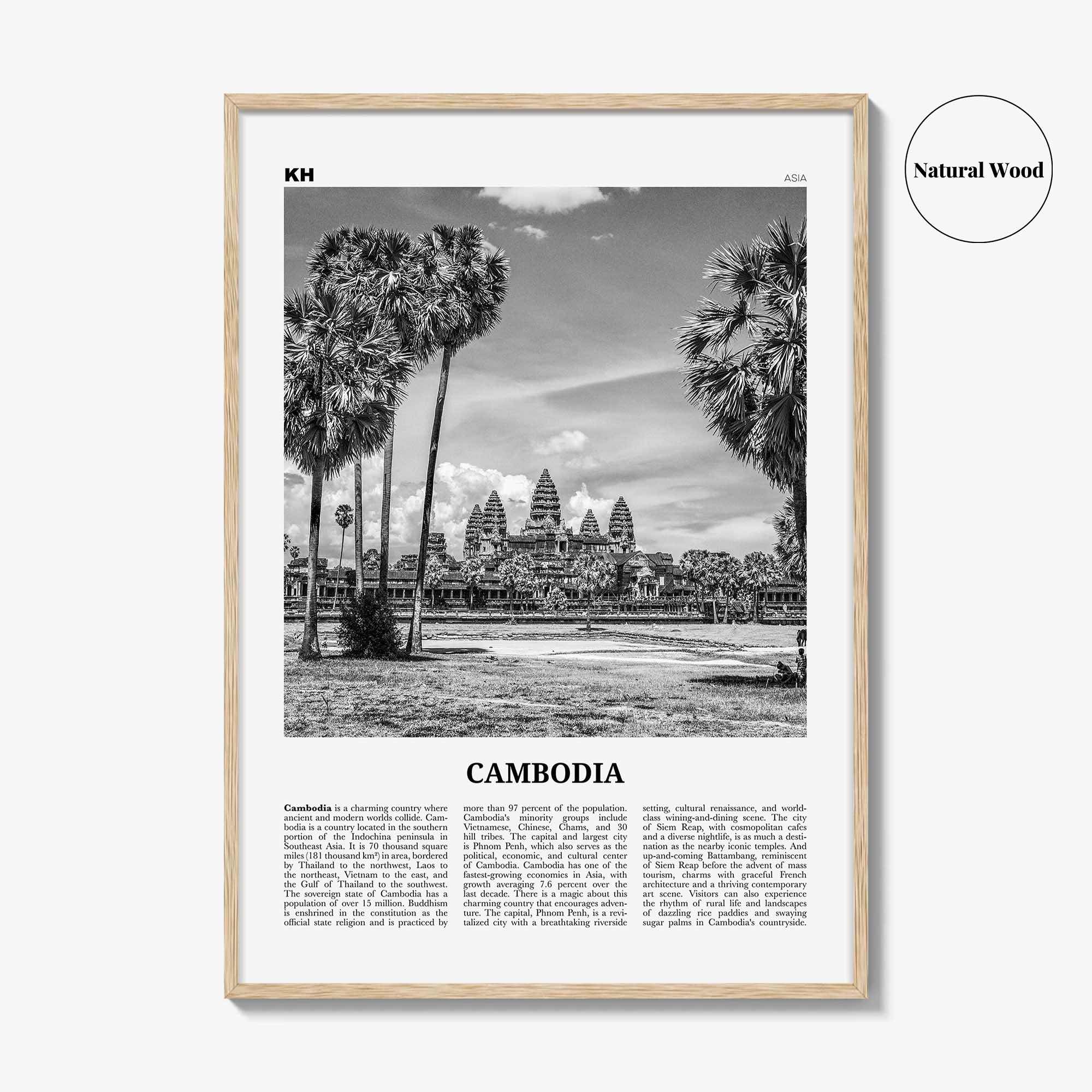 Cambodia Print Black and White No 1, Cambodia Wall Art, Cambodia Poster, Cambodia Photo, Cambodia Decor, Kampuchea, Cambodge, Phnom, Penh