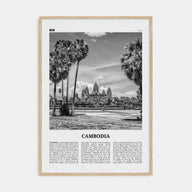 Cambodia Travel B&W No 1 Poster