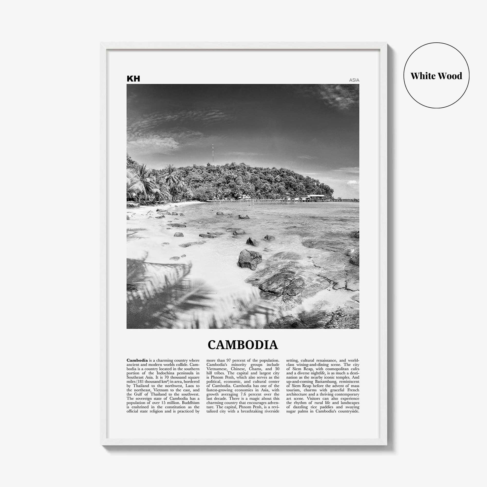 Cambodia Print Black and White No 2, Cambodia Wall Art, Cambodia Poster, Cambodia Photo, Cambodia Decor, Kampuchea, Cambodge, Phnom, Penh