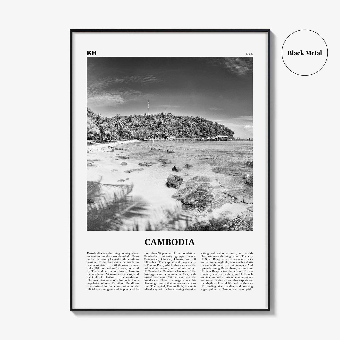 Cambodia Print Black and White No 2, Cambodia Wall Art, Cambodia Poster, Cambodia Photo, Cambodia Decor, Kampuchea, Cambodge, Phnom, Penh