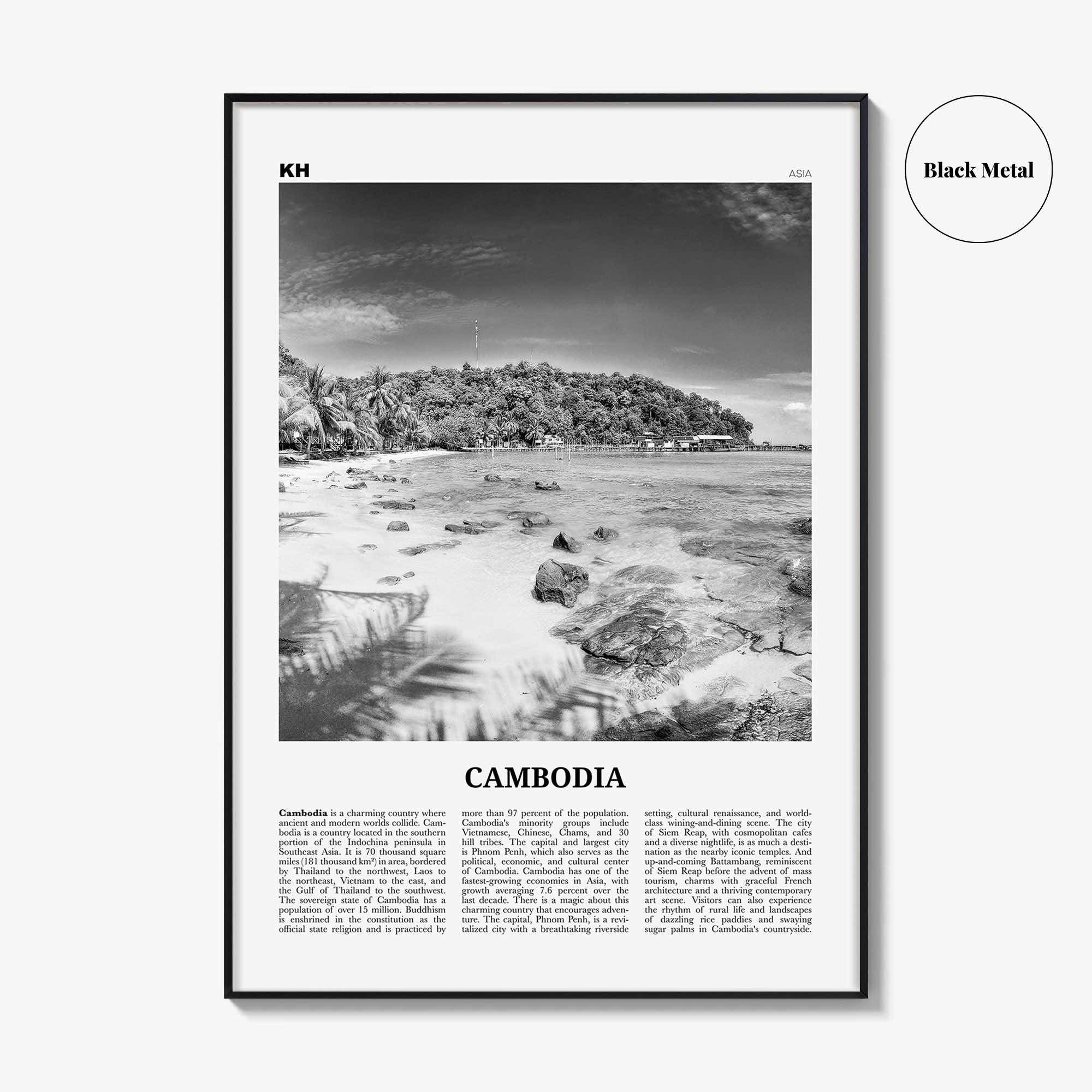 Cambodia Print Black and White No 2, Cambodia Wall Art, Cambodia Poster, Cambodia Photo, Cambodia Decor, Kampuchea, Cambodge, Phnom, Penh