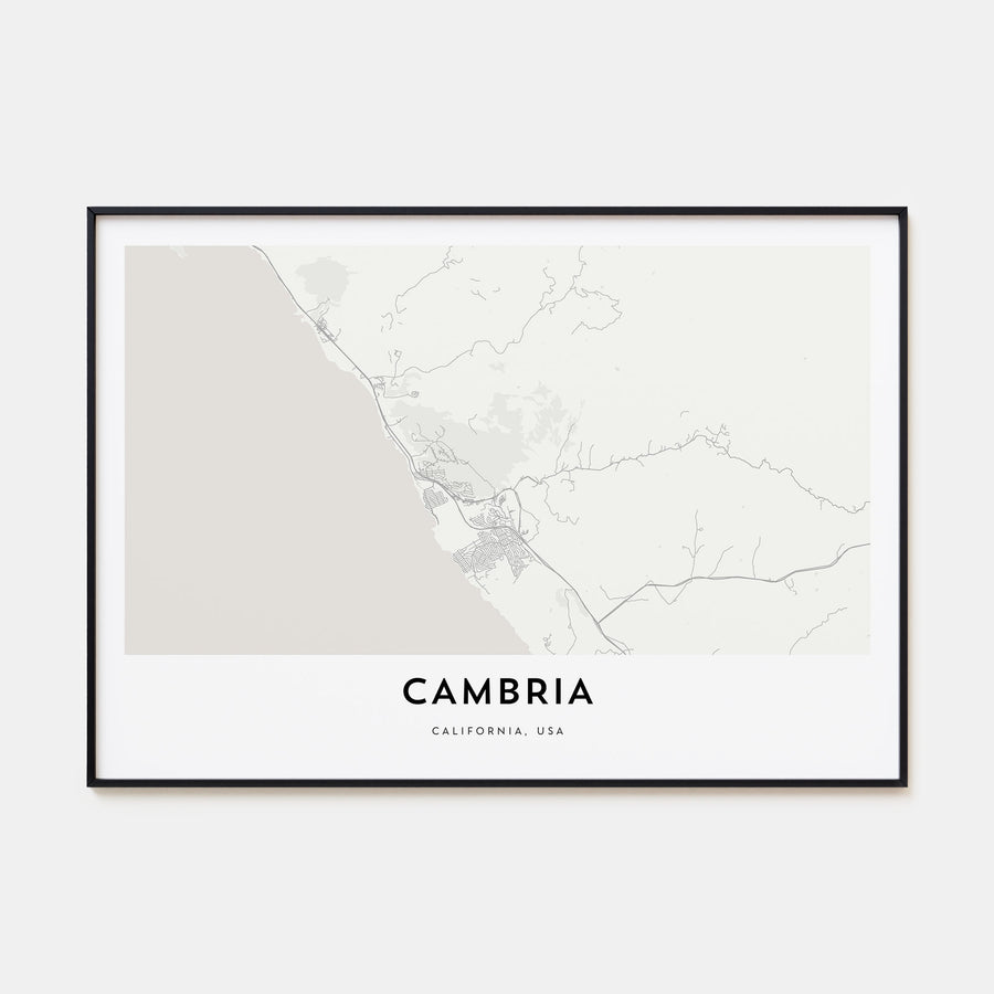 Cambria Map Landscape Poster