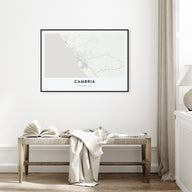 Cambria Map Landscape Poster