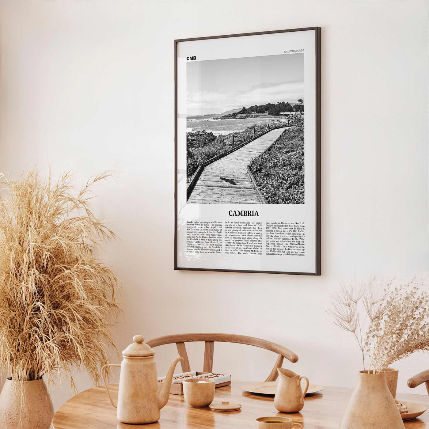 Cambria Print Black and White, Cambria Wall Art, Cambria Poster, Cambria Photo, Cambria Decor, California, USA, United States, North America