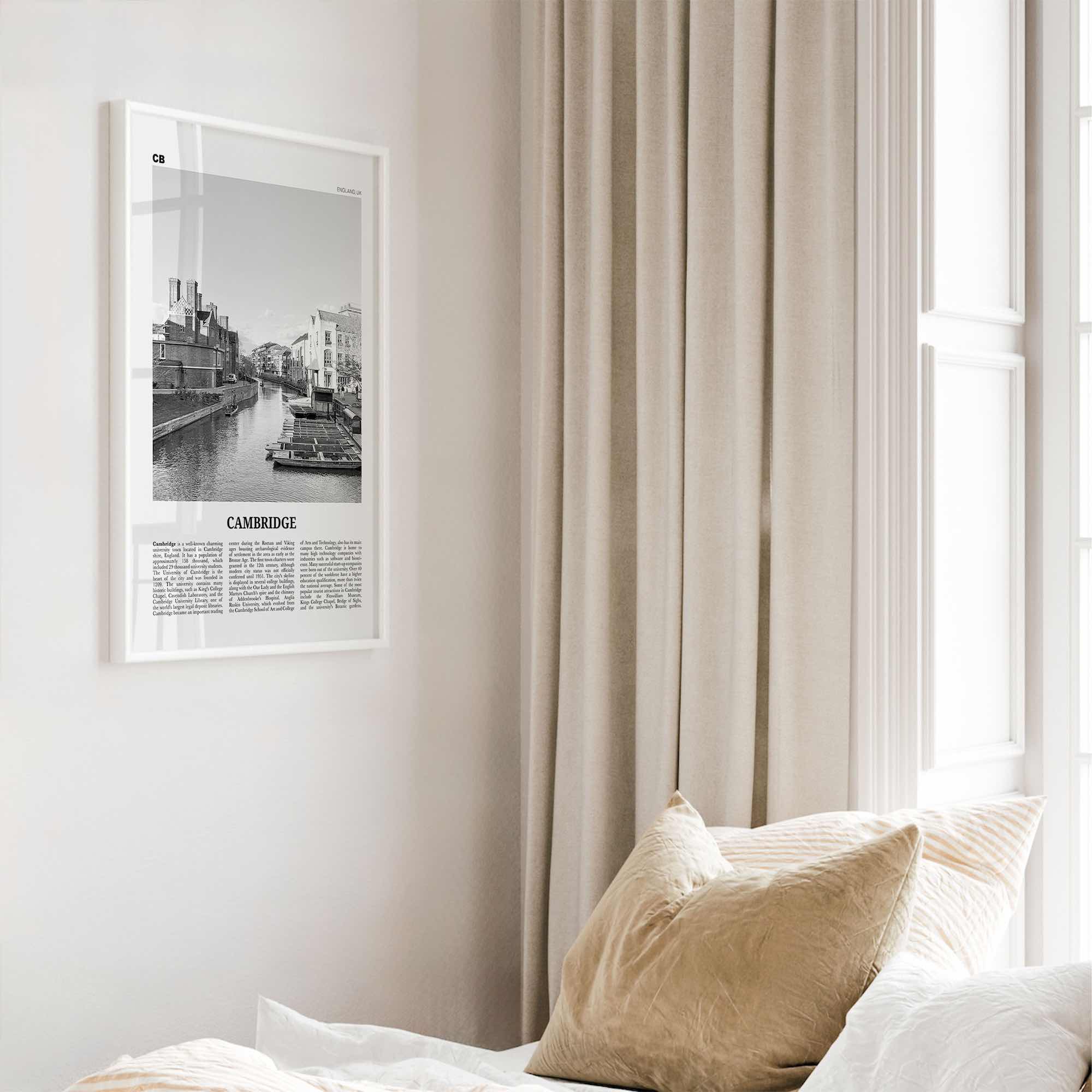 Cambridge Print Black and White England, Cambridge Wall Art, Cambridge Poster, Cambridge Photo, Cambridge Wall Décor, UK, United Kingdom