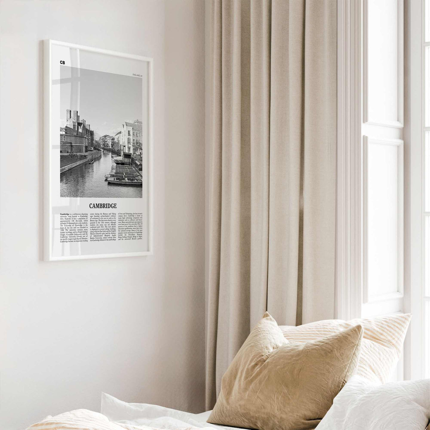 Cambridge Print Black and White England, Cambridge Wall Art, Cambridge Poster, Cambridge Photo, Cambridge Wall Décor, UK, United Kingdom