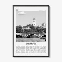 Cambridge Print Black and White Massachusetts, Cambridge Wall Art, Cambridge Poster, Cambridge Photo, Cambridge Wall Décor, USA