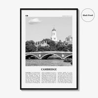 Cambridge Print Black and White Massachusetts, Cambridge Wall Art, Cambridge Poster, Cambridge Photo, Cambridge Wall Décor, USA