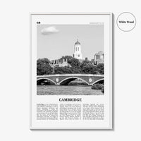 Cambridge Print Black and White Massachusetts, Cambridge Wall Art, Cambridge Poster, Cambridge Photo, Cambridge Wall Décor, USA