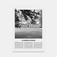 Cambridgeshire Travel B&W Poster