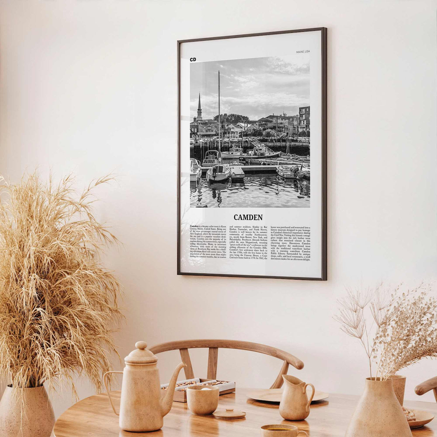 Camden Print Black and White, Camden Wall Art, Camden Poster, Camden Photo, Camden Wall Décor, Maine, USA, United States, North America