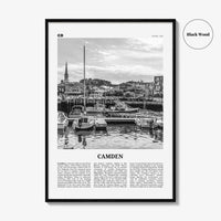 Camden Print Black and White, Camden Wall Art, Camden Poster, Camden Photo, Camden Wall Décor, Maine, USA, United States, North America
