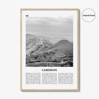 Cameroon Print Black and White, Cameroon Wall Art, Cameroon Poster, Cameroon Photo, Cameroon Wall Decor, Country Art Print, Africa