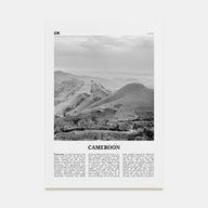 Cameroon Travel B&W Poster