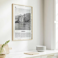 Camogli Print Black and White, Camogli Wall Art, Camogli Poster, Camogli Photo, Camogli Wall Décor, Camogli Map, Italy