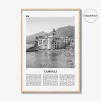 Camogli Print Black and White, Camogli Wall Art, Camogli Poster, Camogli Photo, Camogli Wall Décor, Camogli Map, Italy