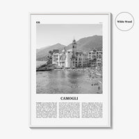 Camogli Print Black and White, Camogli Wall Art, Camogli Poster, Camogli Photo, Camogli Wall Décor, Camogli Map, Italy