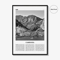 Campania Print Black and White, Campania Wall Art, Campania Poster, Campania Photo, Campania Wall Décor, Campania Map, Italy