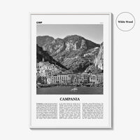 Campania Print Black and White, Campania Wall Art, Campania Poster, Campania Photo, Campania Wall Décor, Campania Map, Italy