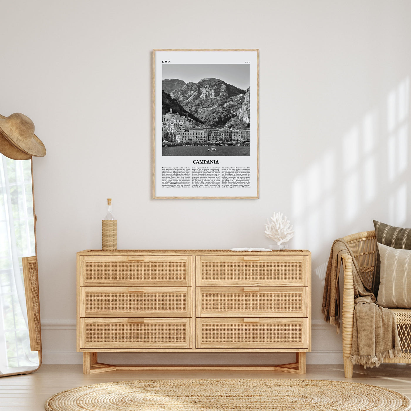 Campania Travel B&W Poster