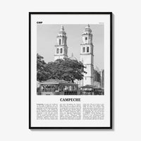 Campeche Print Black and White, Campeche Wall Art, Campeche Poster, Campeche Photo, Campeche Wall Décor, Mexico, San Francisco de Campeche