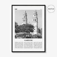 Campeche Print Black and White, Campeche Wall Art, Campeche Poster, Campeche Photo, Campeche Wall Décor, Mexico, San Francisco de Campeche
