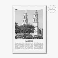 Campeche Print Black and White, Campeche Wall Art, Campeche Poster, Campeche Photo, Campeche Wall Décor, Mexico, San Francisco de Campeche
