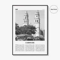 Campeche Print Black and White, Campeche Wall Art, Campeche Poster, Campeche Photo, Campeche Wall Décor, Mexico, San Francisco de Campeche