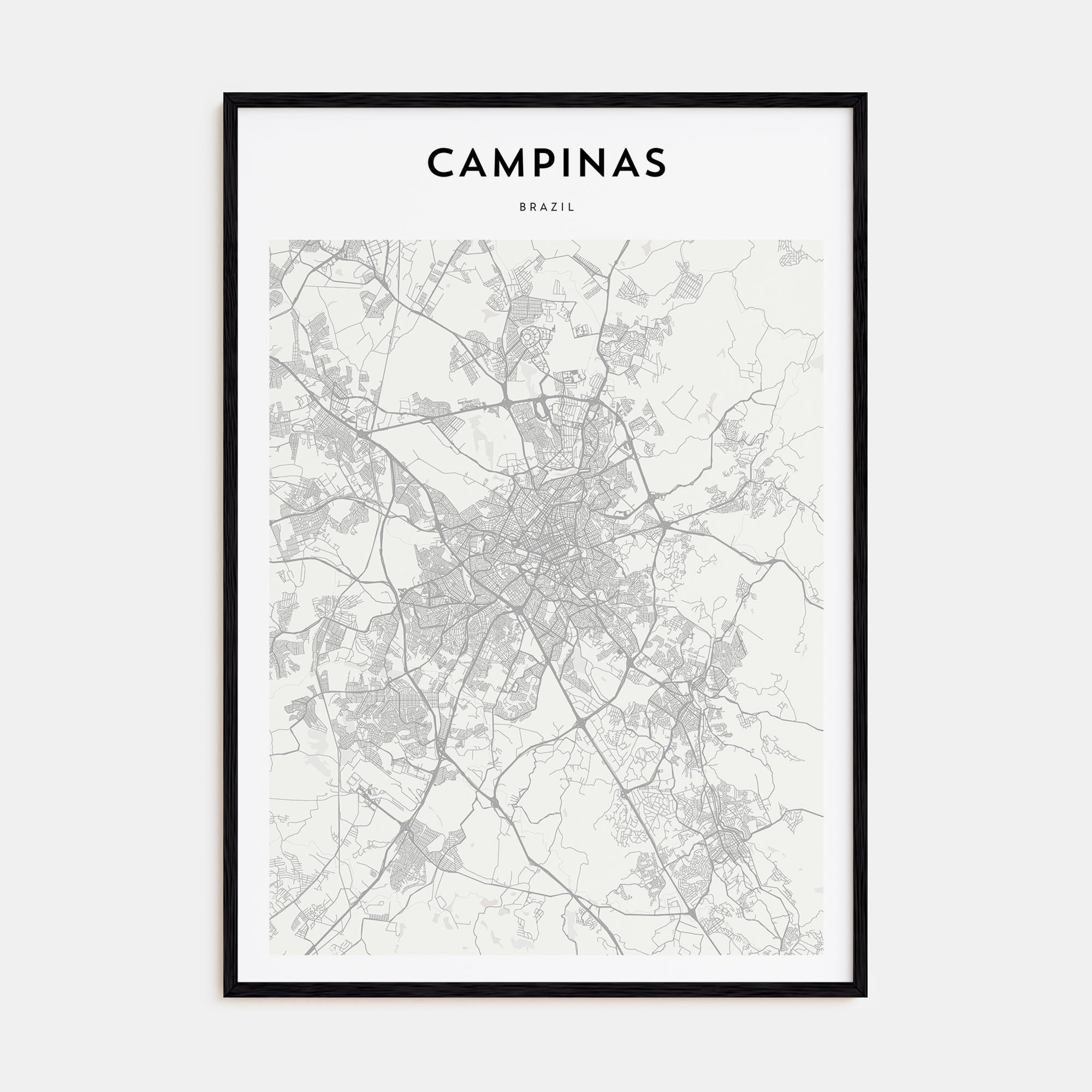 Campinas Map Portrait Poster