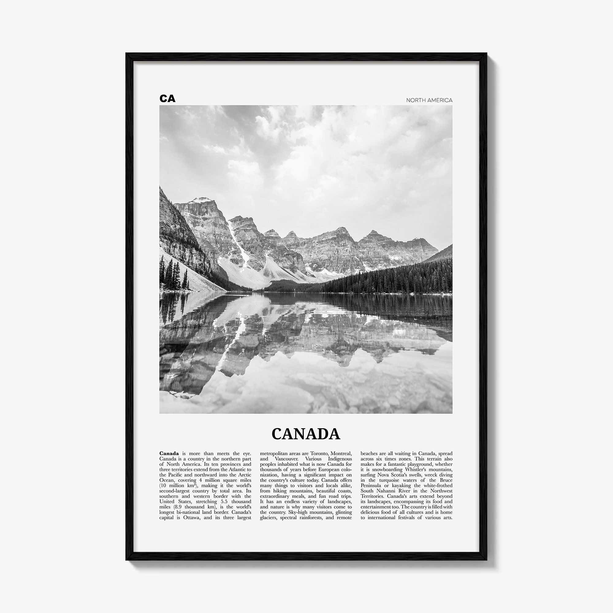 Canada Print Black and White No 1, Canada Wall Art, Canada Poster, Canada Photo, Toronto, Vancouver, Ottawa, Montreal, North America