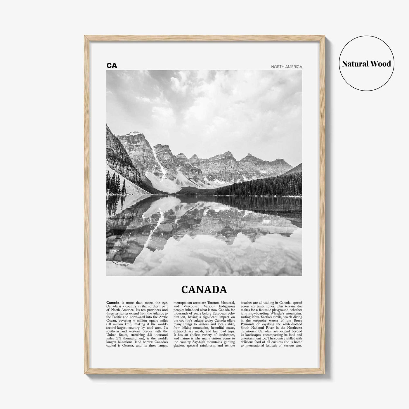 Canada Print Black and White No 1, Canada Wall Art, Canada Poster, Canada Photo, Toronto, Vancouver, Ottawa, Montreal, North America