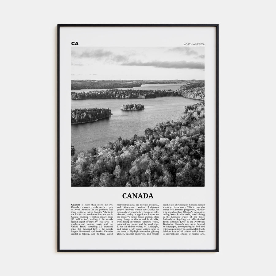 Canada Travel B&W No 2 Poster
