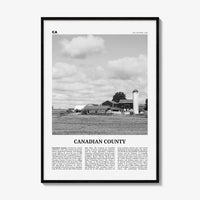 Canadian County Print Black and White, Canadian County Wall Art, Canadian County Poster, Canadian Photo, Canadian Wall Décor, Canadian Map