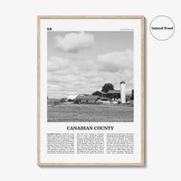 Canadian County Print Black and White, Canadian County Wall Art, Canadian County Poster, Canadian Photo, Canadian Wall Décor, Canadian Map