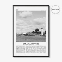 Canadian County Print Black and White, Canadian County Wall Art, Canadian County Poster, Canadian Photo, Canadian Wall Décor, Canadian Map