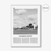 Canadian County Print Black and White, Canadian County Wall Art, Canadian County Poster, Canadian Photo, Canadian Wall Décor, Canadian Map