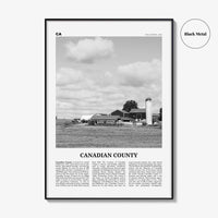 Canadian County Print Black and White, Canadian County Wall Art, Canadian County Poster, Canadian Photo, Canadian Wall Décor, Canadian Map