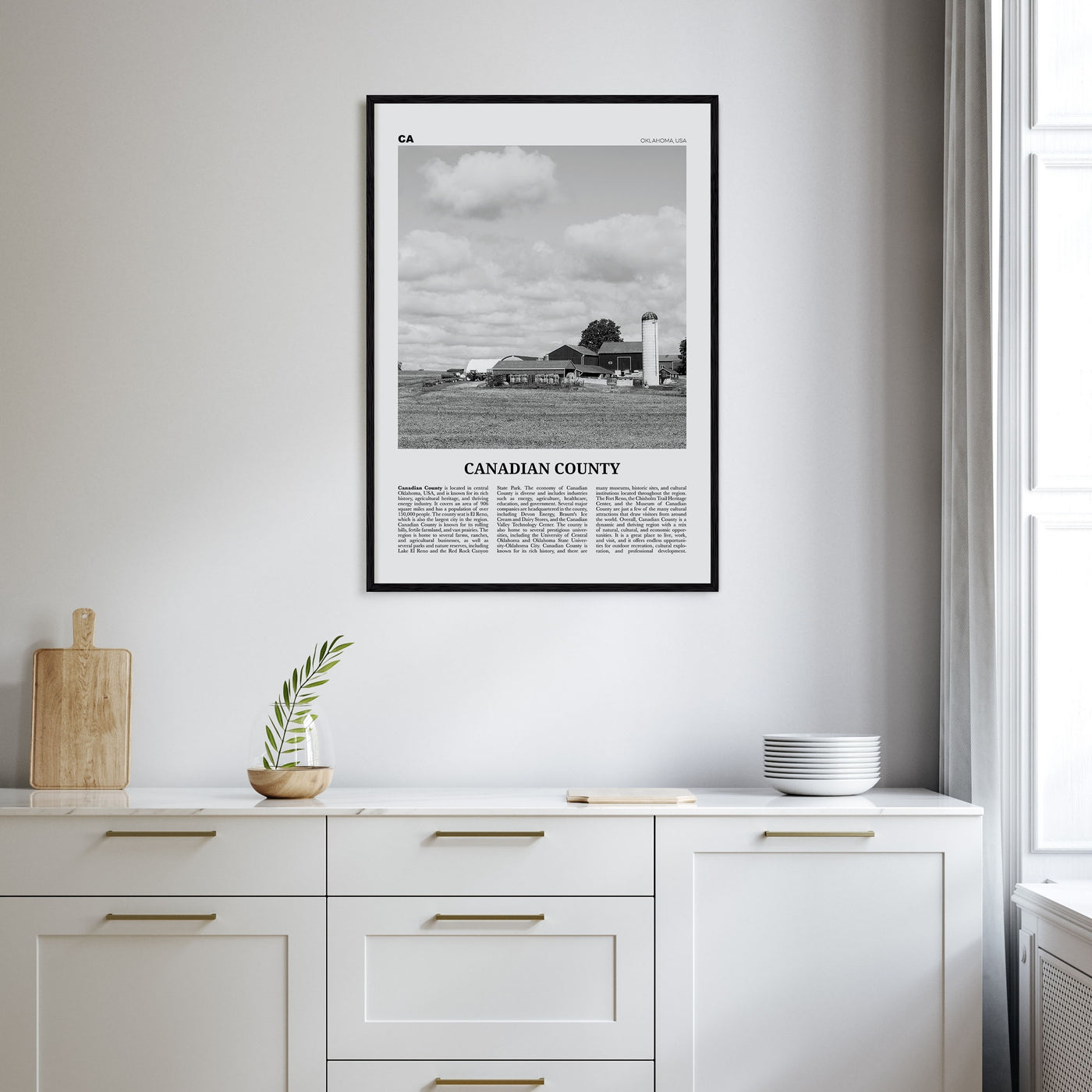 Canadian County Travel B&W Poster