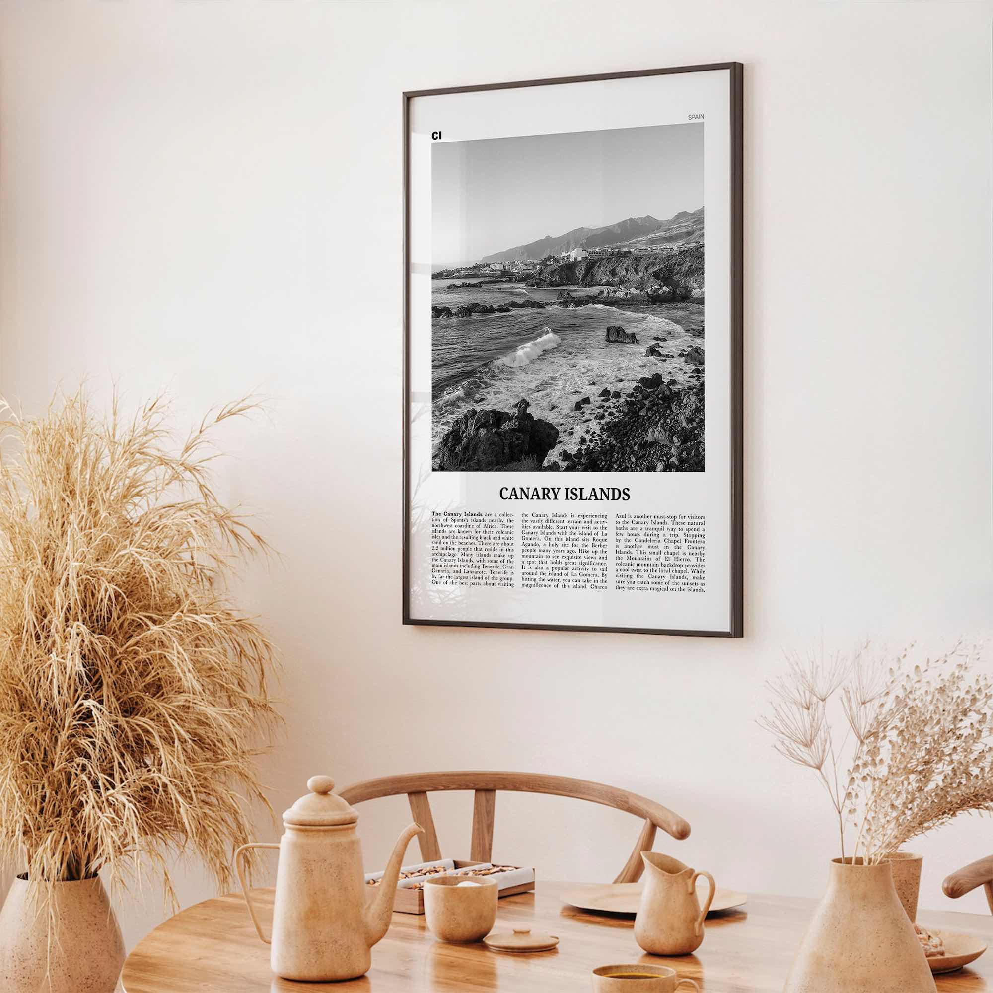 Canary Islands Print Black and White, Canary Islands Wall Art, Canary Islands Poster, Canary Islands Photo, Canary Islands Décor, Spain