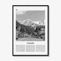 Canazei Print Black and White, Canazei Wall Art, Canazei Poster, Canazei Photo, Canazei Wall Décor, Canazei Map, Italy
