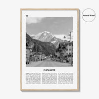 Canazei Print Black and White, Canazei Wall Art, Canazei Poster, Canazei Photo, Canazei Wall Décor, Canazei Map, Italy