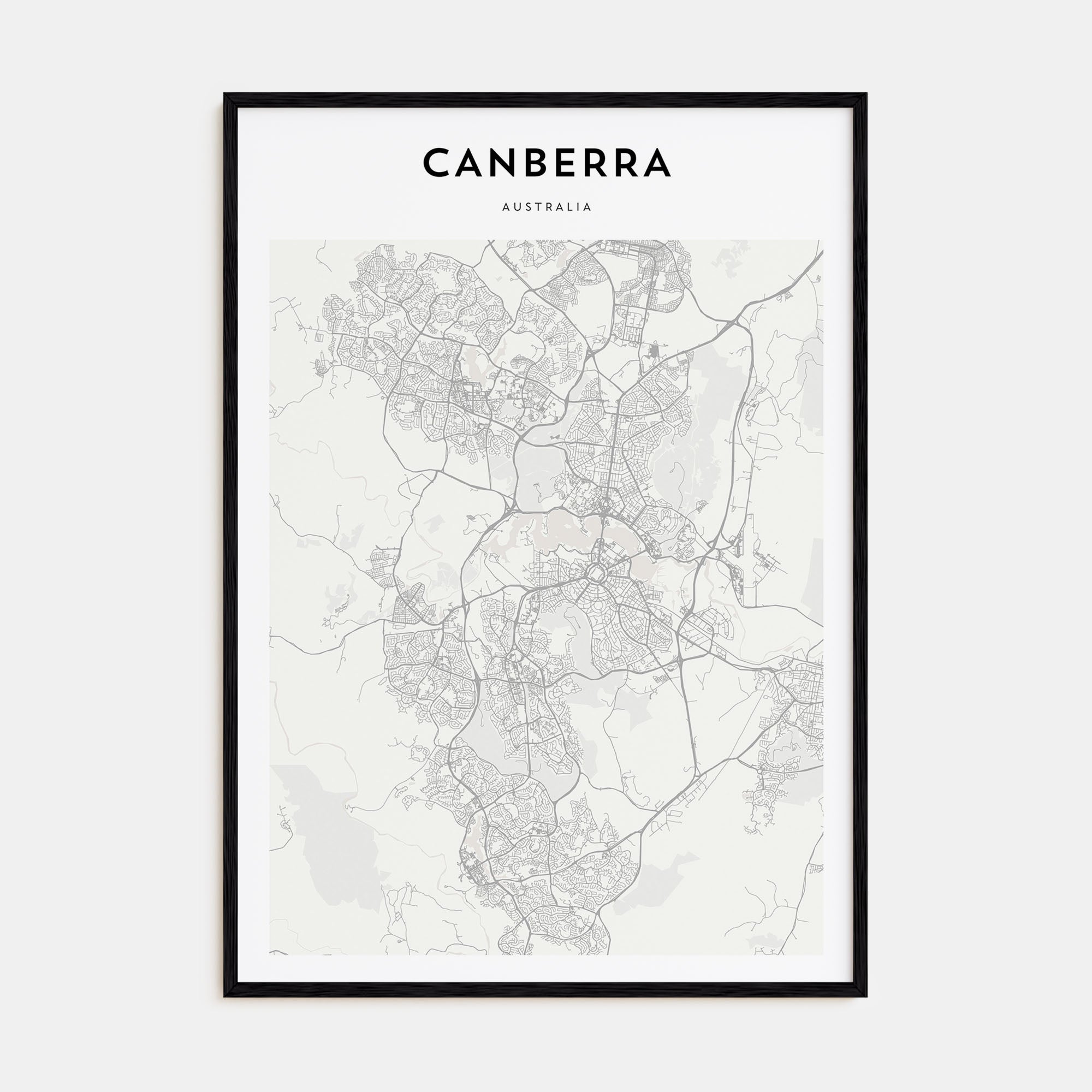 Canberra Map Portrait Poster