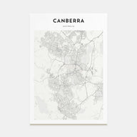 Canberra Map Portrait Poster