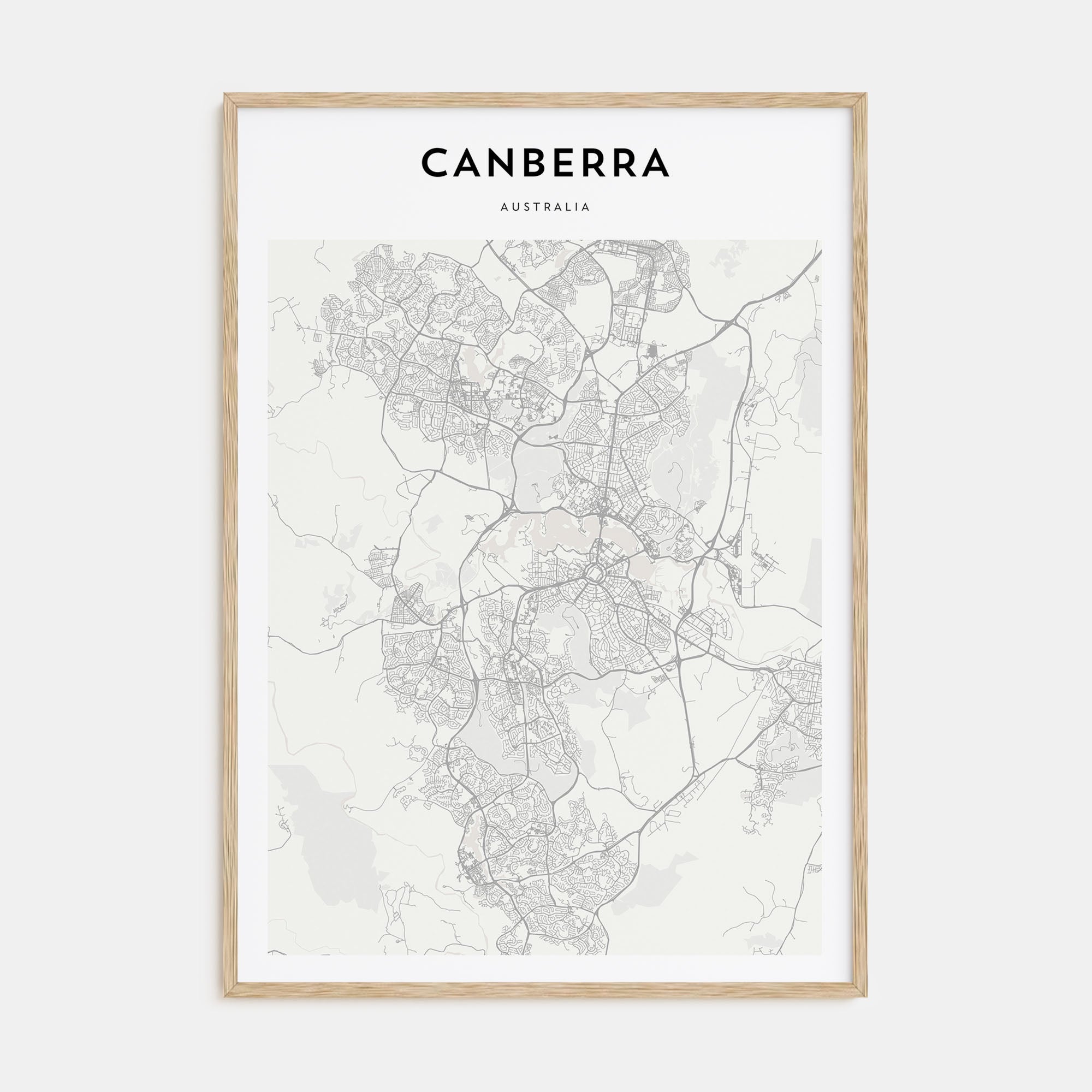 Canberra Map Portrait Poster