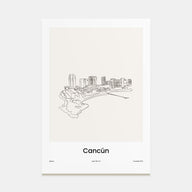 Cancún Drawn Poster