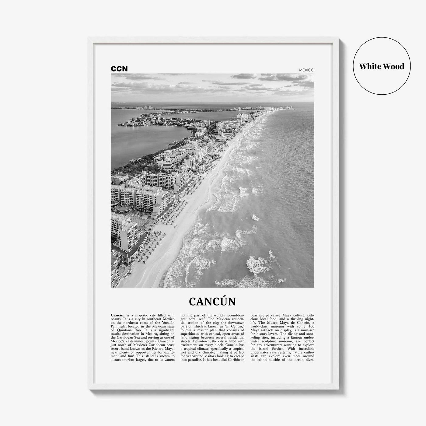 Cancun Print Black and White, Cancún Wall Art, Cancún Poster, Cancún Photo, Cancún Wall Decor, Cancun Print, Cancun, Mexico
