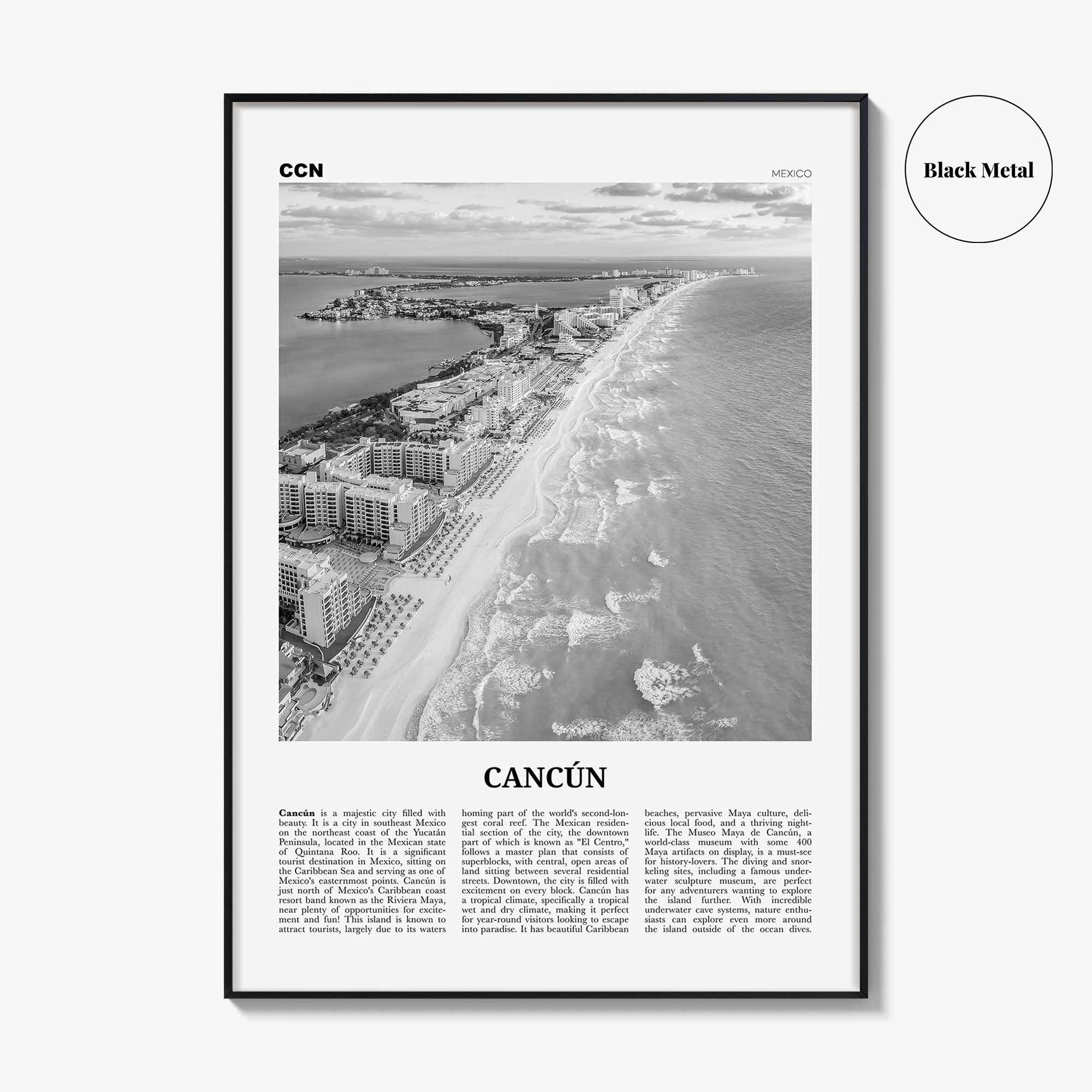 Cancun Print Black and White, Cancún Wall Art, Cancún Poster, Cancún Photo, Cancún Wall Decor, Cancun Print, Cancun, Mexico
