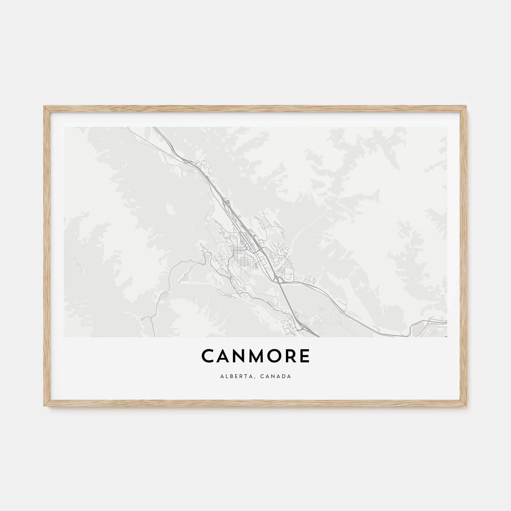 Canmore Map Landscape Poster