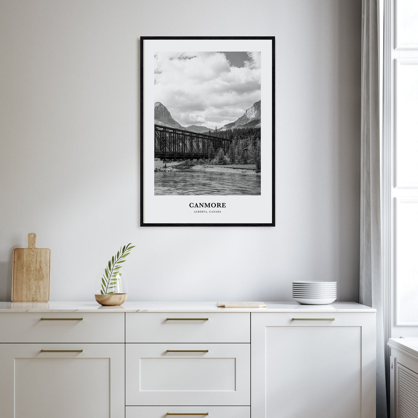 Canmore Portrait B&W Poster
