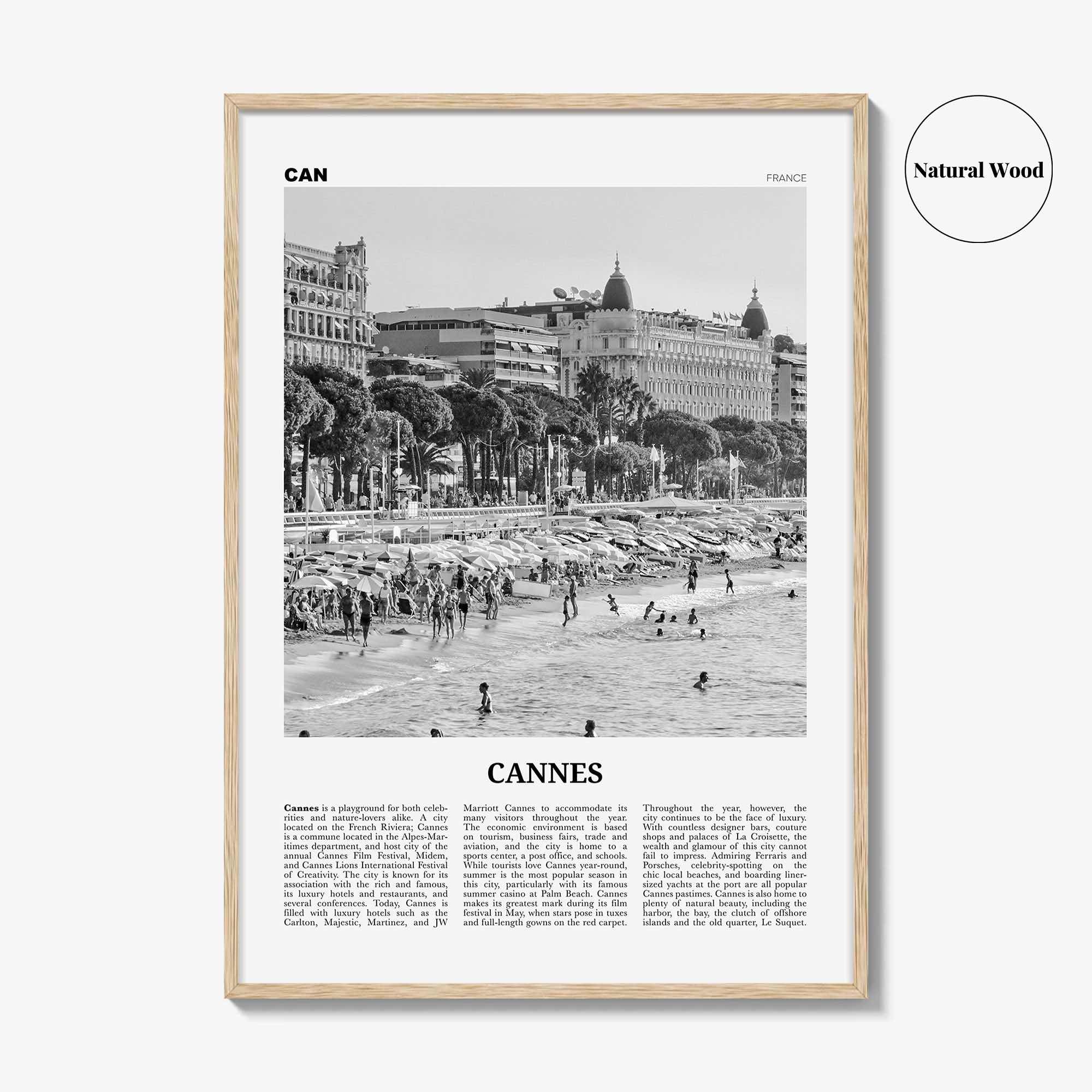 Cannes Print Black and White, Cannes Wall Art, Cannes Poster, Cannes Photo, France, Canas, Alpes-Côte d'Azur, French Riviera, Europe